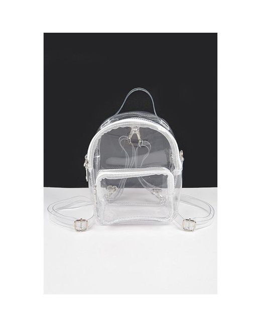 Fashnzfab Black Transparent Cleared Stadium Small Backpack
