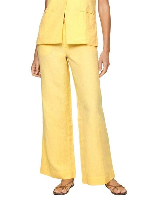 LSPACE Yellow Sofie Linen-Blend Trouser