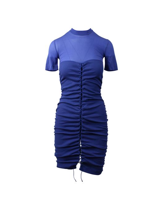 Unravel Project Blue Rib Hybrid Dress