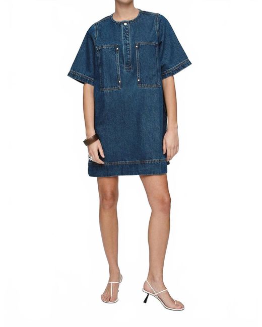 MARLE Blue Patch Pocket Dress