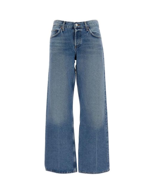 Agolde Blue Low Rise Loose Vault Jeans
