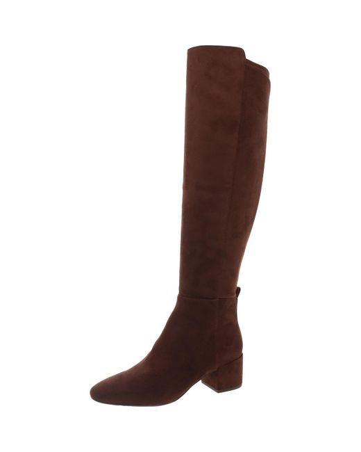 MICHAEL Michael Kors Brown June Zip Up Slip On Knee-High Boots