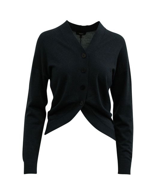 Theory Black Buttoned Cardigan