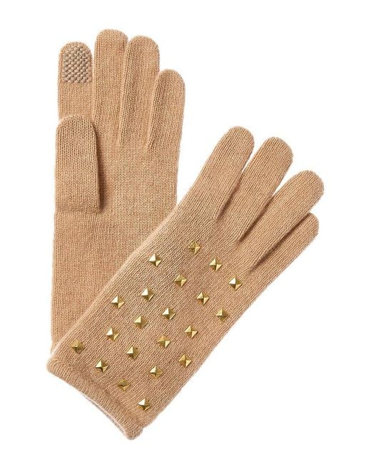 Portolano Natural Studs Cashmere Tech Gloves