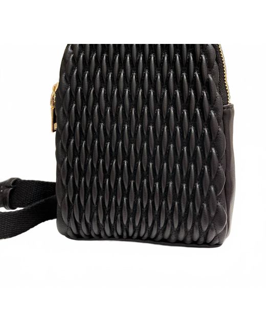 MiMi Wholesale Black Martha Textured Sling Bag