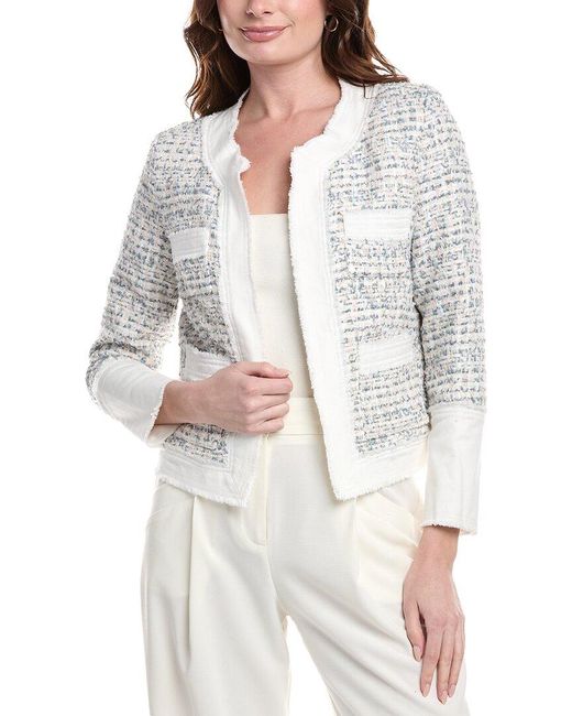 Nanette Lepore White Tweed Jacket