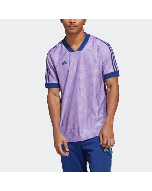 adidas Tiro Short Sleeve Jersey in Purple for Men Lyst