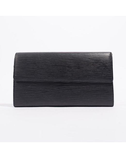 Louis Vuitton Black Long Wallet Epi Leather