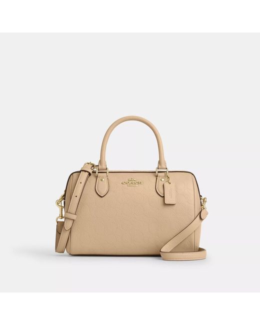 COACH Natural Rowan Satchel Bag
