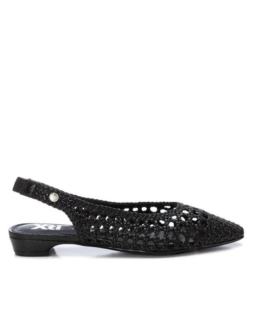 Xti Black Flat Ballerina Shoes