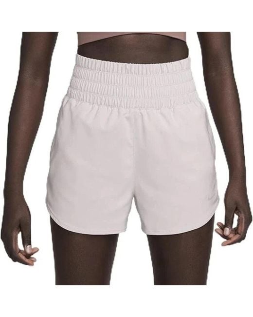 Nike Purple One Shorts Dri-Fit Brief-Lined Ultra High-Waisted Kfc141