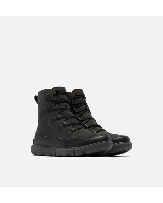 Sorel Black Explorer Next 2058921 Leather Waterproof Boots Khd2032 for men