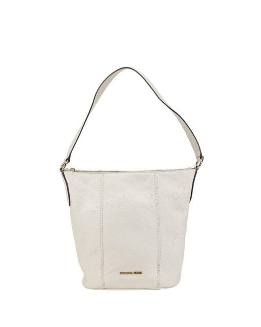Michael Kors White Leather Shoulder Bag