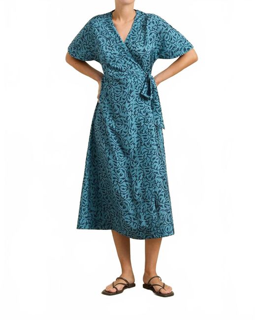 hannah artwear blue dress suri dress