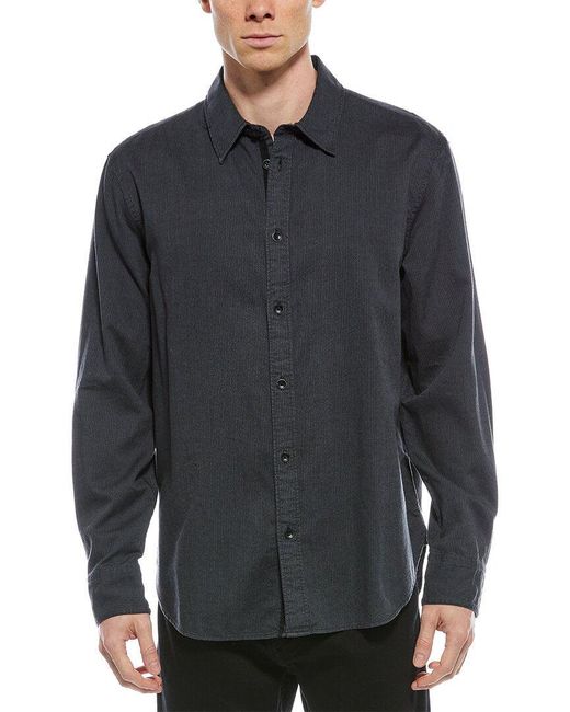 Rag & Bone Gray Finch Zig Zag Dobby Shirt for men