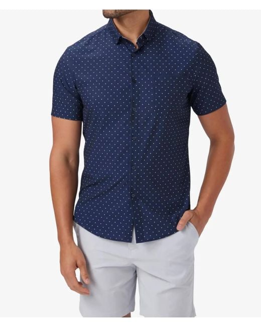 Mizzen+Main Blue Leeward Shortsleeve Dress Shirt for men