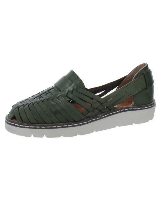 BEARPAW Green Lena Slip On Platform Huarache Sandals