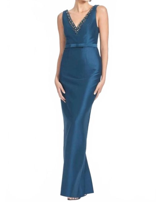 sachin and babi blue dress It measures 60 inches from the top of the shoulder to the bottom hem and features jacquard relief Sachin & Babi Women's Blue