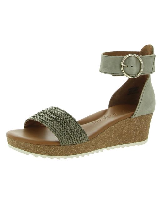 Paul Green Green Open Toe Ankle Strap Wedge Sandals