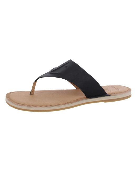 Sperry Top-Sider Blue Seaport Leather Slip-on Thong Sandals