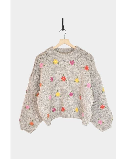 Ichi Natural Wool Hand Knit Pullover