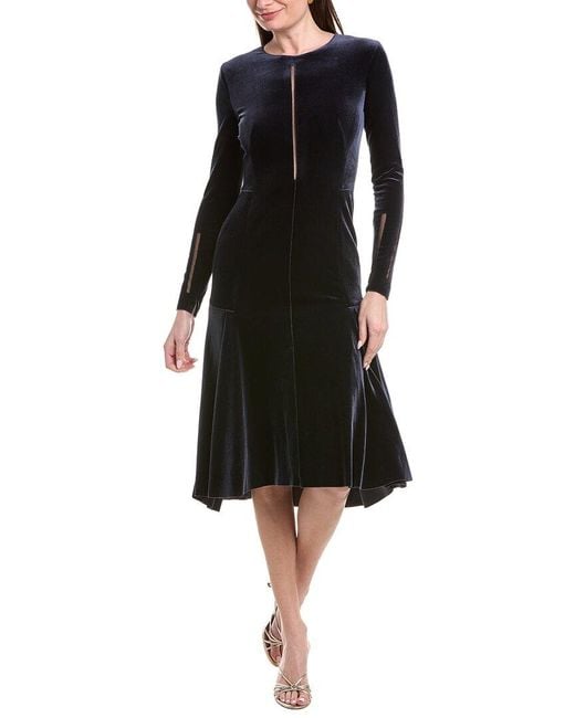 Akris Women's Black Silk-Blend Midi Dress - www.rajagirimanappuram.com