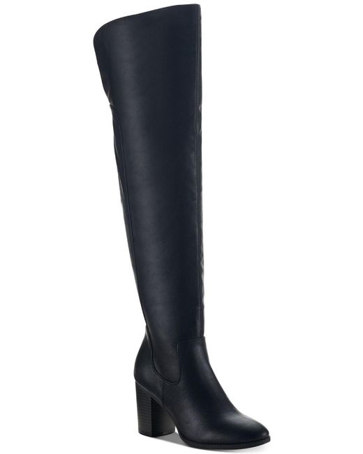 Sun & Stone Black Harloww Faux Suede Tall Over-the-knee Boots