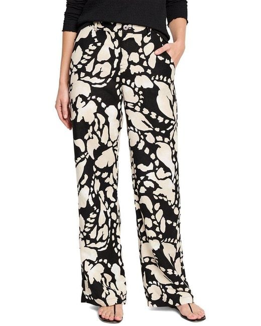 NIC+ZOE Black Nic+zoe Evening Petal Linen-blend Pant