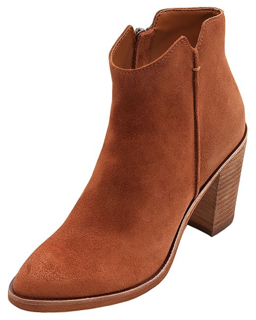 Dolce Vita Seyon Suede Booties Ankle Boots in Brown Lyst