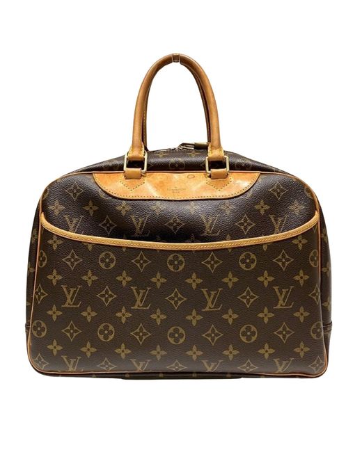 Louis Vuitton Brown Deauville Canvas Handbag (pre-owned)