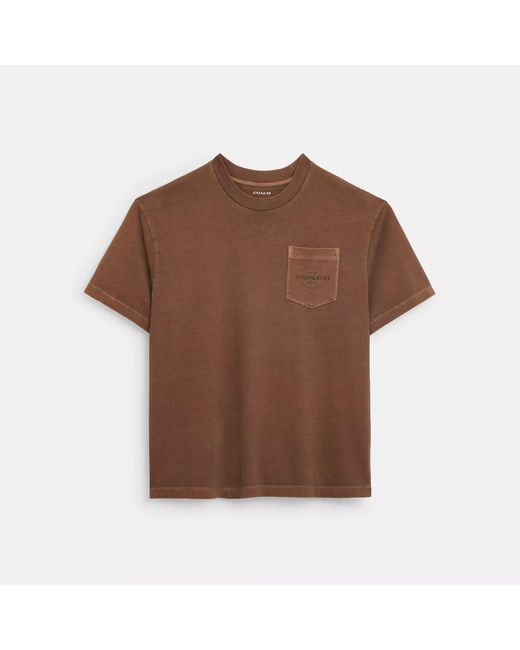 COACH Brown Pocket T Shirt for men