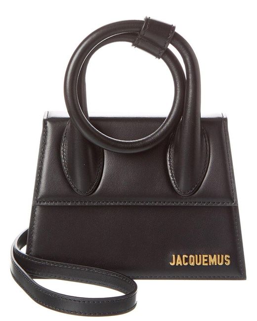 Jacquemus Black Le Chiquito Noeud Leather Shoulder Bag