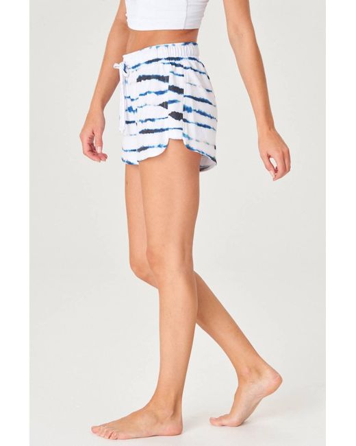 Onzie Divine Short in White/Blue (Blue 