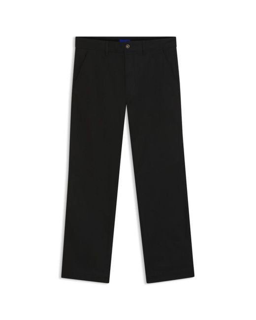 HUGO Black Regular-Fit Trousers for men
