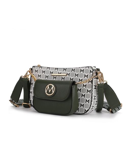 MKF Collection by Mia K Black Ciri Crossbody Double Bag Versatile By Mia K