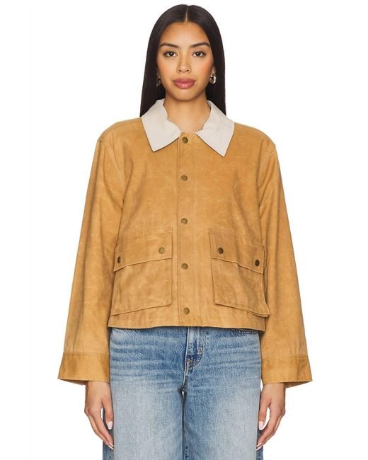The Great Orange Waxy Swing Jacket