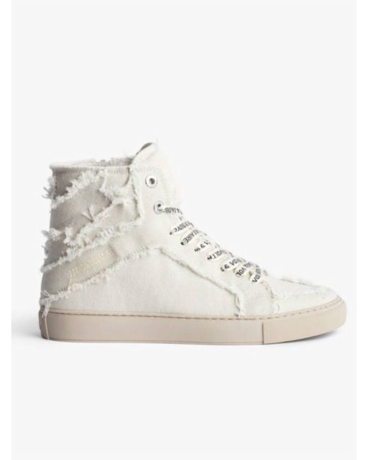 Zadig & Voltaire Natural High Flash Canvas Sneakers