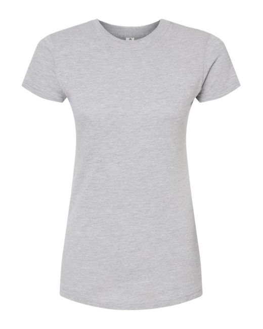 Tultex Gray Slim Fit Fine Jersey T-Shirt
