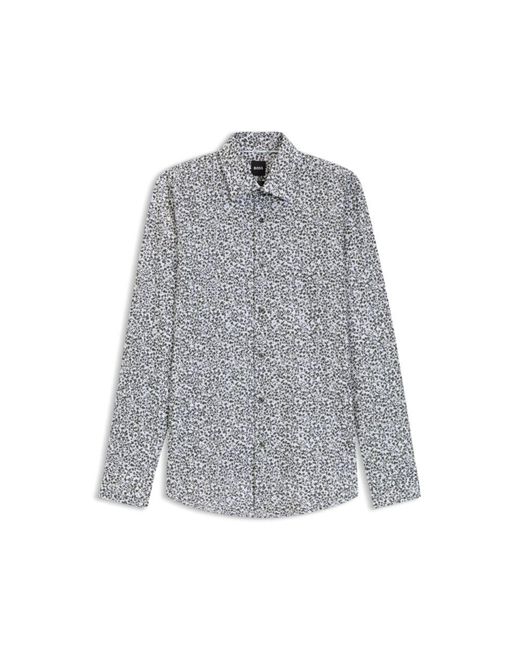 Boss Gray Slim-Fit Shirt for men