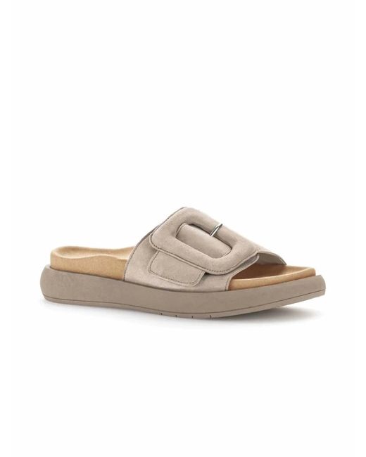 Gabor Brown Wrapped Buckle Velcro Sandal