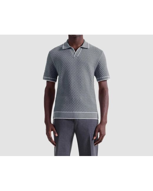 Bugatchi Black Diamond Cable Polo Sweater for men