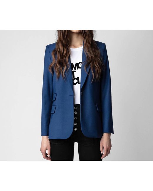 Zadig & Voltaire Blue Venus Tailored Blazer