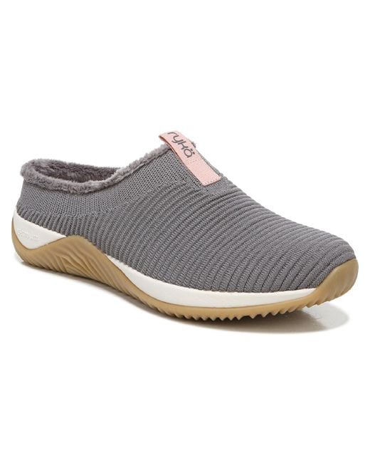 Ryka Echo Mule Slip On Comfort Clogs in Gray Lyst
