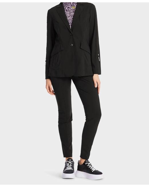 Marc Cain Black Blazer With Gathered Sleeves