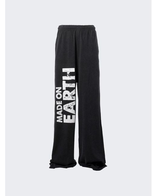 Vetements Black Made On Earth Double Jersey Sweatpants for men