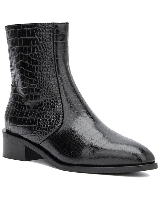Aquatalia Black Fosca Weatherproof Leather Boot