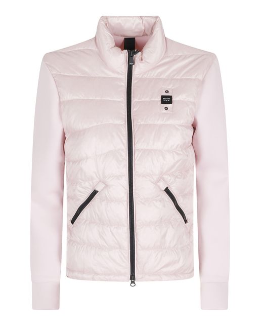 Blauer Pink Haskel Mandarin Collar Zippered Polyamide Down Jacket