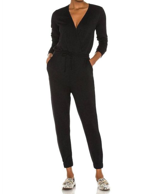 Beyond Yoga Black Overlapping Jumpsuit