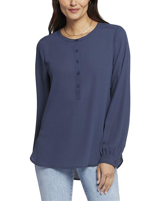 NYDJ Blue Simone Blouse