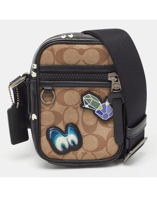 COACH Natural X Disney Signature Coated Canvas And Leather Crossbody Bag